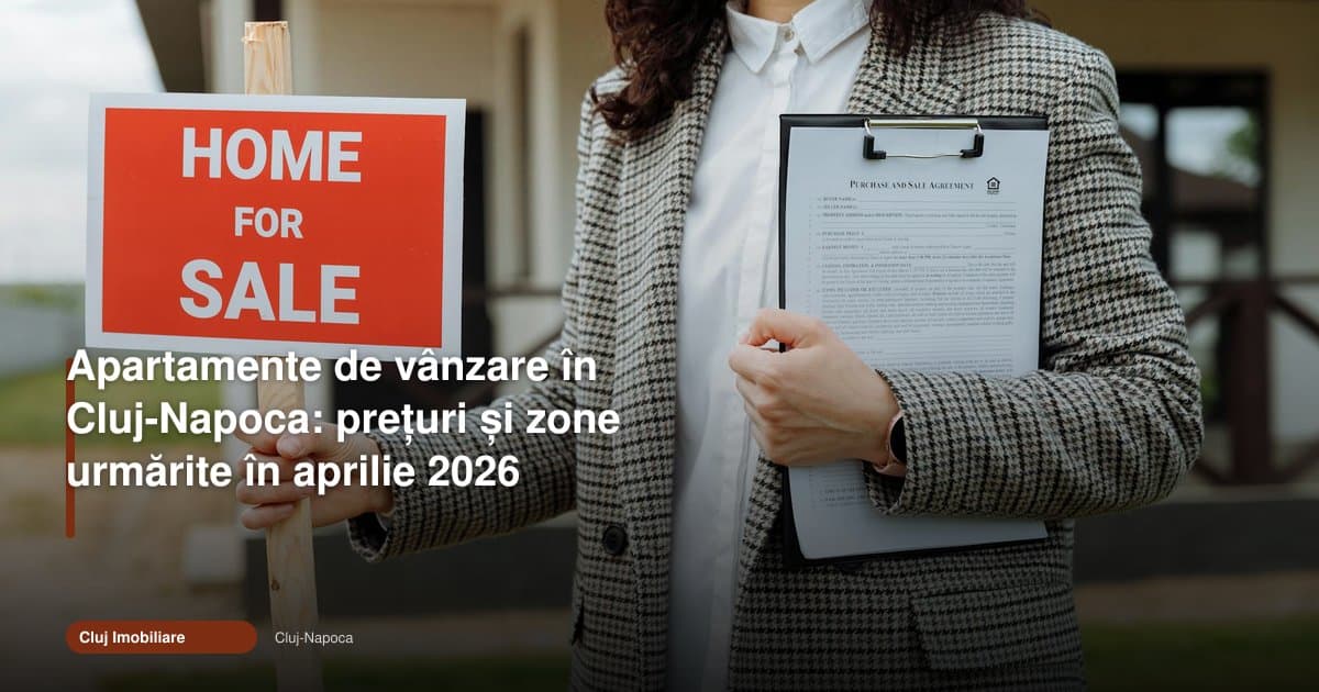 Prețurile pentru apartamente de vanzare Cluj rămân ridicate în aprilie 2026