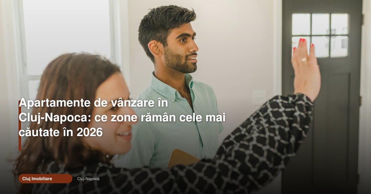 În 2026, apartamentele de vanzare Cluj Napoca rămân foarte căutate