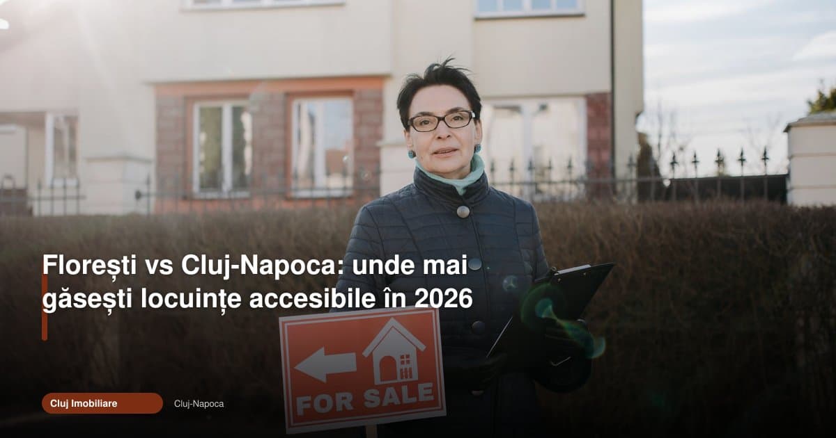 Florești și Cluj-Napoca: unde mai găsești locuințe accesibile în 2026